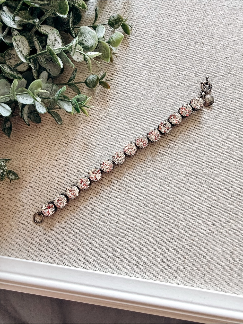 J Crew Crystal Statement Bracelet Silver Rhinestone
